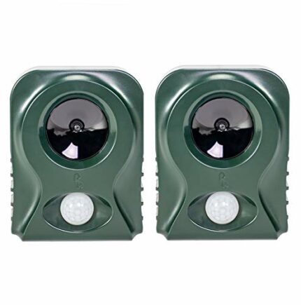 Pestbye® Battery Operated Cat Repellent V2 - Easy To Use Ultrasonic Cat Scarer with HyperResonance Frequency - Set of 2