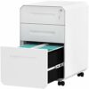 YITAHOME Fully Assembled 3-Drawers Mobile File Cabinet for Home Office, Lockable Rolling Filing Cabinet with Wheel, Under Desk File Storage Cabin