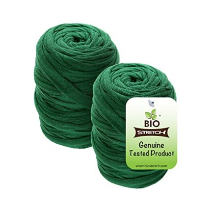 Biostretch Soft Green Garden Plant Ties 2 Pack - Environmentally Friendly Stretchy Green Plant String and Garden Twine Plant Tape (Green Bio Roll