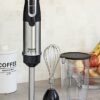 Sensio Home 1000W Super Powerful Hand Blender 3-in-1 Stainless Steel Stick Immersion Blender with Attachment, 700ml Mixing Beaker, Stainless Stee