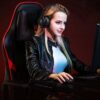 LZQDM Office Chair - Home Computer Gaming Chair Competitive Game Racing Chair Hand Travel Stool Ergonomic Office Turn Chair