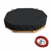 Octagon Sand Box Cover，for 84" X 78" x 9" Octagon Sand Box，Waterproof Dust Proof Outdoor Octagon Sand Box Cover,Black