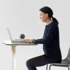 Pneumatic Adjustable Height Laptop Desk, Sit and Stand Mobile, Ergonomic Design, Excellent Computer Workstation for Classrooms, Offices, and Home