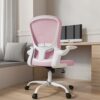 Ergonomic Office Chair, Comfort Swivel Home Office Task Chair, Breathable Mesh Desk Chair, Lumbar Support Computer Chair with Flip-up Arms and Ad
