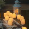 24 PCS 3.8x4.6 CM Warm White Battery Powered Flickering LED Tea Lights, Flameless Votive Electric Fake Candles for Wedding, Festival Celebration,