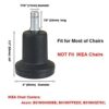 SKOAJAS Plate Casters 5-Pack Glides Replacement Bar Stool, Fixed Stationary Caster Glide for Office Chair Without Wheels &