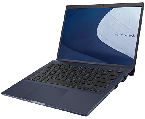 ASUS ExpertBook B1 Business Laptop, 14” FHD, Intel Core i5-1135G7, 512GB SSD, 8GB RAM, Military Grade Durable, AI Noise Cancelling, Webcam Privac