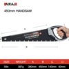 AIRAJ 450MM Hand Saw, 8TPI Fine Cutting Heavy Duty Wood Saw, Unique Ω Type Chip Flutes, Comfortable Non-Slip Handle, Sharp Blade Ideal for Cuttin