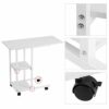 Over Bed Table, Home Office Portable Mobile Over Bed Table Sofa Couch Rolling Wheel Laptop Computer Desk