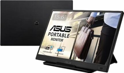 ASUS ZenScreen MB165B Portable USB Monitor- 15.6 inch, HD(1366x768), Narrow Bezel, USB-powered, Anti-glare surface