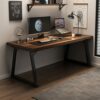 SDFGH Solid Wood Computer Desk Desktop Office Desk Home Writing Desk Lamp Double (Color : D, Size : 100CM)