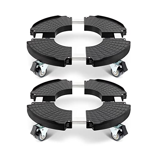 W B D WEIBIDA Plant Caddy with Wheels Heavy Duty 440lbs Capacity, Adjustable 15-21 Inch Rolling Plant Stand Indoor Outdoor, Large Plant Cart Doll