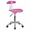 Flash Furniture Office Chair, Chrome, Wine Red, 41.91 x 43.18 x 88.27 cm