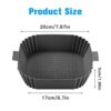 2PCS Silicone Air Fryer Pot, Reusable Air Fryer Liner, Heat Resistant Air Fryer Basket, Air Fryer Silicone Liner Replacement of Parchment Liner,