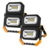 T-SUNUS 60W Rechargeable LED Work Light 360° Rotation & 3 Modes Portable Floodlight Job Site Lights with Stand, USB Spotlight Waterproof Battery