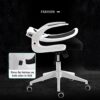 WALNUT Ergonomic Adjustable Office Chair Liftable Computer Desk Swivel Chair Home Comfort Sedentary Chairs with Folding Back (Color : Black)