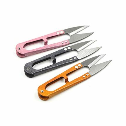 DEEINN 4.1inch Bonsai Pruning Scissors Pruner Shears for Bud and Leaves Trimmer Yarn Thread Cutter Mini Small Snips Trimming DIY Supplies