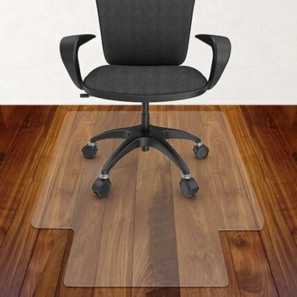 Office Chair Mat for Hardwood Floor, 48"×36" Clear Office Floor Mat, Computer&Desk Chair Mat, PVC Heavy Duty Floor Protector Chair Mats for Rolli