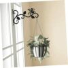 PRETYZOOM 5 Sets Heavy Duty Shelf Bracket Metal Stand Outdoor Hanging planters Flower Pot Hanger Plant Hanging Bracket Wall Flowerpot Hook Plant