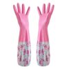 TRIXES Long Rubber Pond and Drain Gloves – Household & Garden Chores, Gardening, Weeding, Washing, Cleaning & Dishwashing – Extra Protection Slee