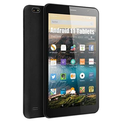 TPSPAD Tablet 8 Inch Android 11.0, 1280x800 HD Display, Octa-Core Processor, RAM 2GB ROM 16GB, 2.4G WIFI, 2+5MP Camera, black