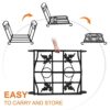 IBS Outdoor Indoor Firewood Racks, Fireplace Log Holder, Storage Carrier of Wood, Black, Foldable, Fire pit Stove Decorative Holders Accessories