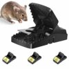 Trisiki 4 Pack Upgraded Rat Trap, Mouse Trap for Various Sizes of Rodents, High Sensitive Large Snap Trap that kills instantly, Reusable Heavy Du
