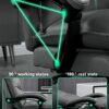 JHKZUDG PU Leather Executive Computer Desk Chair,High Back Home Office Chair, Adjustable Executive Leather Chair with Armrest And Feet, with Heav
