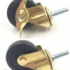 NANCYMISSY 50mm Caster Wheels,Swivel Casters with Brake,Rubber Furniture Caster,with M8 Threaded Rod,for Home Furniture,Office Table Cabinet,Quie