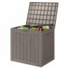 DAGIF 31 Gal Outdoor Storage Deck Box Waterproof and UV Resistant Resin Deck Box for Patio Pillows, Children Toys,Sports Equipment, Garden Tools