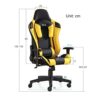 FMXQYH Gaming Chair for Adults, Ergonomic Office Chair with Height and Backrest Adjustable, Computer Chair PU Leather Material Can Be for Office,