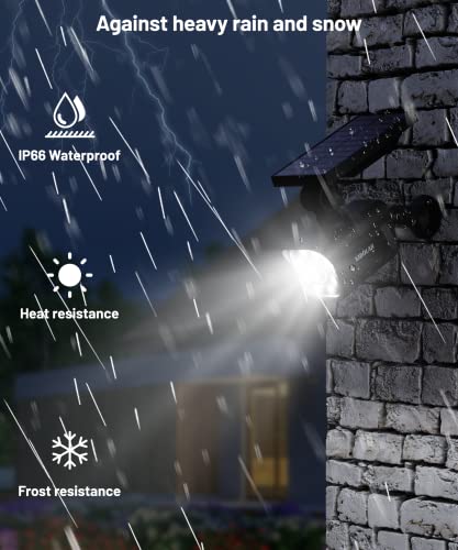 Xibolar Solar Security Light Outdoor, Solar Motion Sensor Lights IP66 Waterproof, Solar Powered Wall Lights with Dummy Camera for Garden Fence Ga