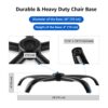 Mastery Mart Office Chair Base Replacement for Office/Desk/Swivel Chair with Cap, Universal Gas Cylinder Socket and Caster Sockets, 28"(70 cm) He