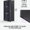 ARZOPA Portable Monitor, 15.6" 100% sRGB FHD 1080P Portable Laptop Monitor with USB C HDMI, IPS Eye Care Screen with Smart Cover for Mac PC Lapto