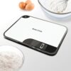 Salter 1064 WHDR Digital Kitchen Scale - 5kg Capacity, Easy Read Display, Add &Weigh/Tare Function, Measure Liquids in ml/fl.oz, Glass Platform F