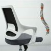 YT.JYUERI Relax Comfortably Safe Home Office Chair Ergonomic Design Soft Seat Adjustable with Air Lift System, Velvety Top Gray Fabric, Black Bas