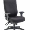 Office Hippo Professional 24 High Back Office Chair, 150 kg Weight Tolerance, 2D Arms, Asynchro Mechanism, Ratchet Back, Fabric, Black