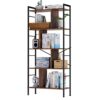 DongRong Bookshelf, 5 Tier Bookcase Standing Book Shelf, Display Bookshelves 5 Shelf Open Storage Organizer for Bedroom Living Room Home Office,