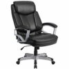 Flash Furniture Hercules Series Big & Tall 500 lb. Rated Executive Swivel Ergonomic Office Chair with Arms, Silver, Black LeatherSoft, Set of 1