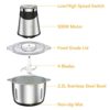 SXYCMY Mini Food Chopper, 2.2L Capacity Electric Food Processor, 2 Speeds Meat Grinder, 3D Stainless Steel Blades, 500W Motor Food Chopper for Ve