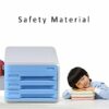 WAOBE 3 Closed Drawer Desk Storage Combination Lock Innovative With Drawer Desktop Organizer Home Office Archive Filing Cabinet For Documents, Pa