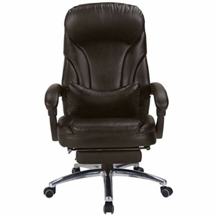 Mu Computer Chair,Home Reclining Office Chair Boss Backrest Swivel Chair Student Study Comfort Chair Thickening Cushion Loading 200Kg,Brown,51 *