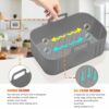 2 Pack Air Fryer Silicone Pots, Reusable Rectangle Food Grade Replacement Silicone Air Fryer Bowl Liner Basket Accessories for Ninja DZ201 DZ401