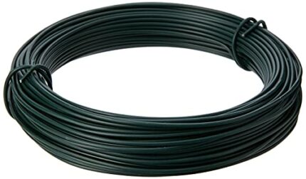 Tildenet 3070490 30m/ 2mm Plastic Coated Garden Wire Coil, Green