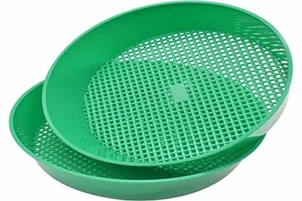 NC 2 Pieces Garden Sieve Floor Sieve Sand Sieve Plastic Garden Stone Sand Soil Seedling Mesh Sieve Gardening Garden Tools Garden Plants Seedling