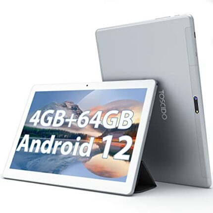 TOSCiDO Tablet 10 Inch 8 Core Android 12,4GB RAM,64GB,8000 mA Battery,Dual SIM 4G LTE,WiFi,BT5.0,GPS,Google GMS Certified Tablet PC With Tablet c