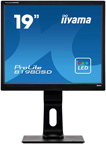 iiyama B1980SD-B1 19 Inch TN LCD, 1280x1024 , 250 cd/m² Brightness, 1 x VGA, 1 x DVI, 2 x 1W Speakers, Height Adjustable Stand