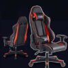 YINYUAN Game Chair Human Engineering Computer Chair With Pillow Waist Support Suitable For Office Home Bag Game White Red (Color : White)