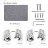 Jhanw Desk Dividers Partitions for Office Desk, Portable Privacy Panel with Clamp, Sneeze Guard Desk Shield 36" x 24", Grey Office Dividers Parti