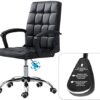 HJW Home Office Desk Chairs Computer Gaming Chairs Office Chair Ergonomic 360 Degree Swivel Pu Seat Computer Chair Armchair